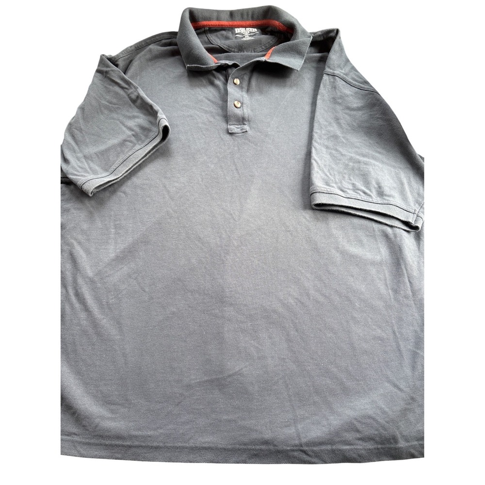 Duluth Trading Co Mens 3XL Charcoal Grey Cotton Pique Short Sleeve Polo Shirt